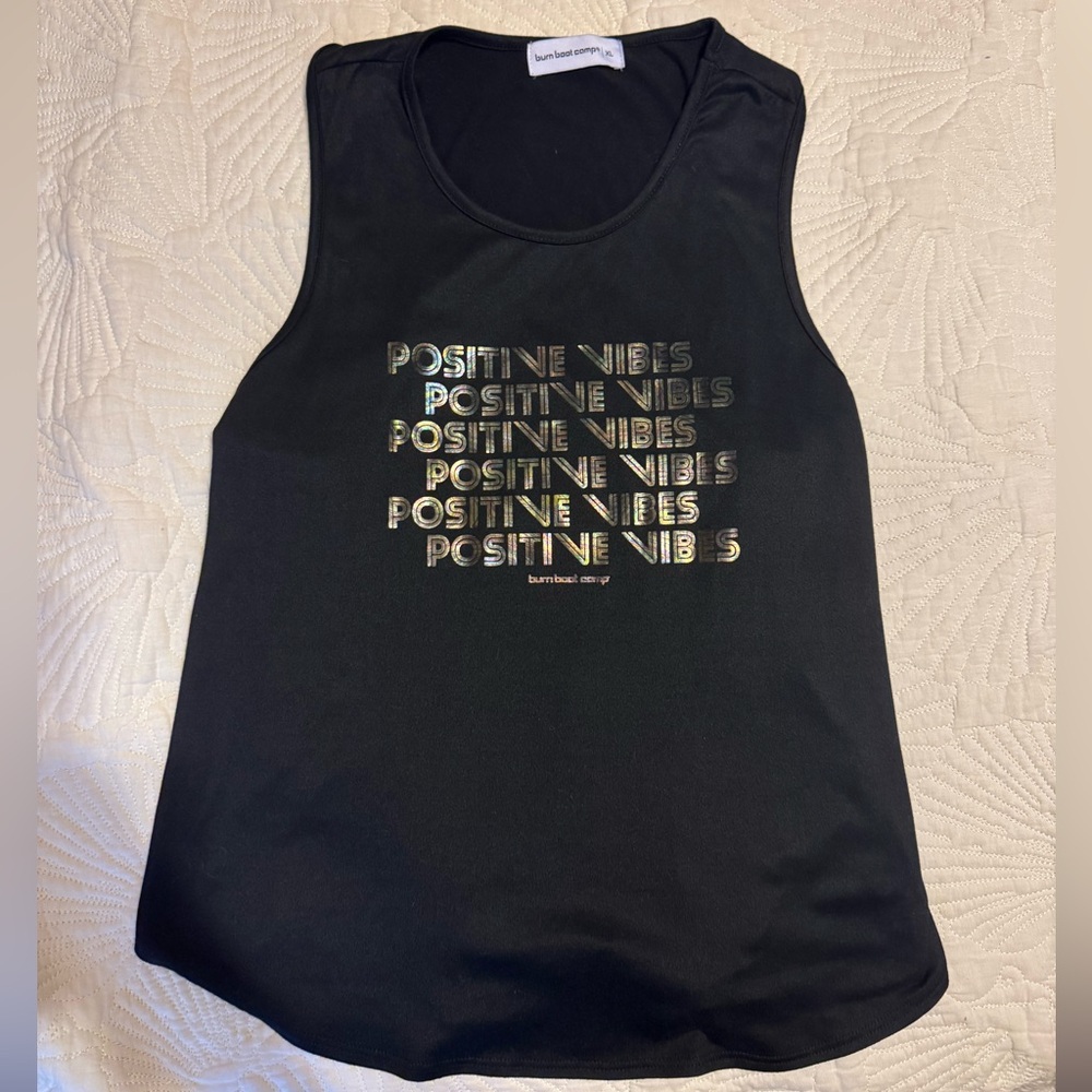 Black Positive Vibes Sleeveless Top